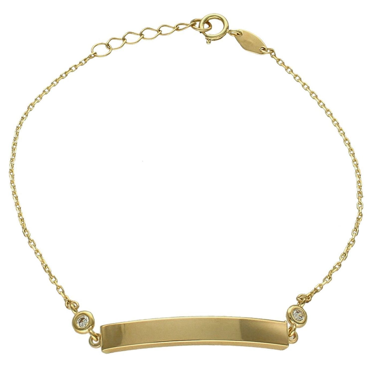 Złota bransoletka damska 375 celebrytka z blaszką do graweru BR 3721 375. Złota bransoletka damska. Złota bransoletka próby 375. Bransoletka złota damska delikatna celebrytka. Bransoletka złota celebrytka idealna na p.jpg